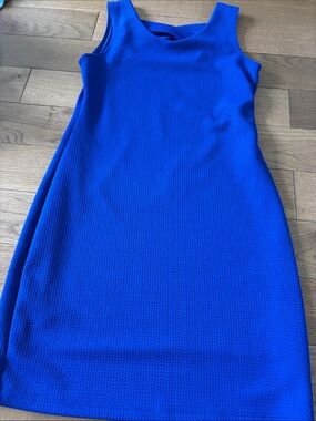 Sleek Sleeveless Cobalt Blue Mini Dress